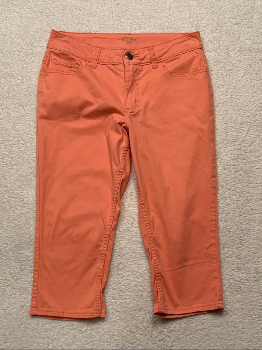 Riders by Lee Coral Orange Capris